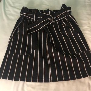 Striped Belt Skirt